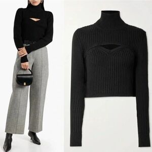 Rosie Assoulin Black Turtleneck Thousand Ways Sweater